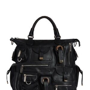 Cynthia Rowley Black Multi-Pocket Backpack
